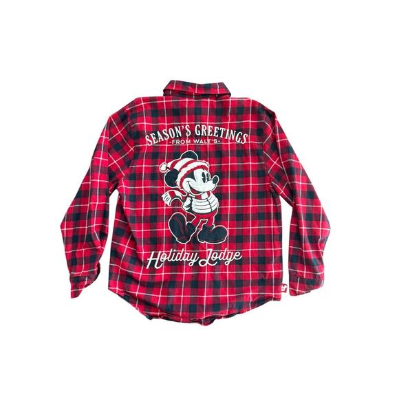Disney Store Adult Mickey Mouse Walt's Holiday Lodge Shirt Size Large - Picture 5 of 8